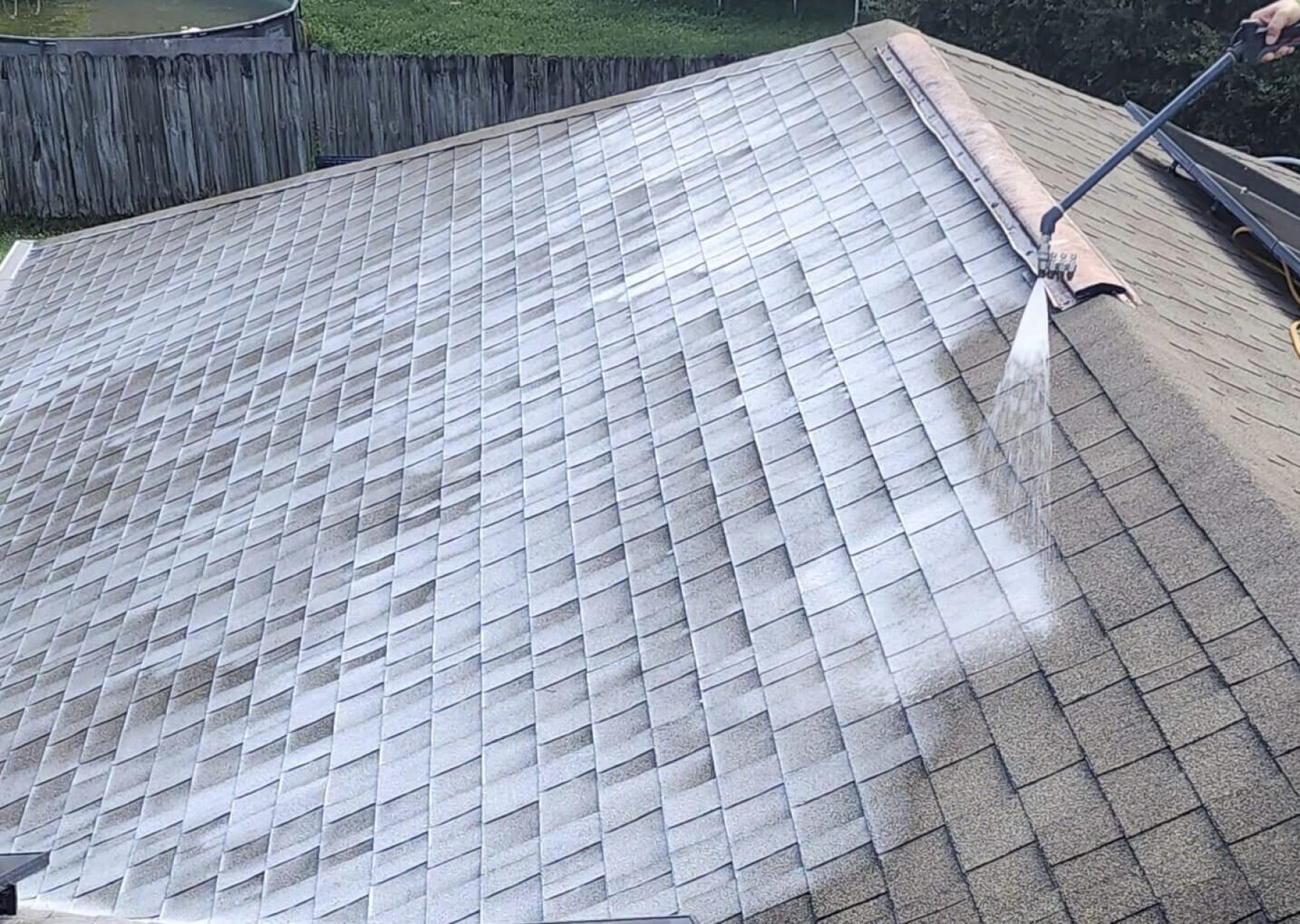 Roof soft wash